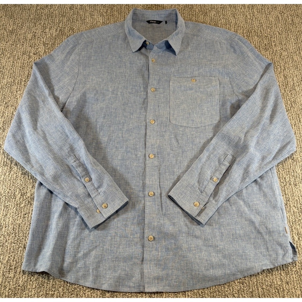 Rohan Porto Linen Button Up Shirt Light Weight Long Sleeve Size XL